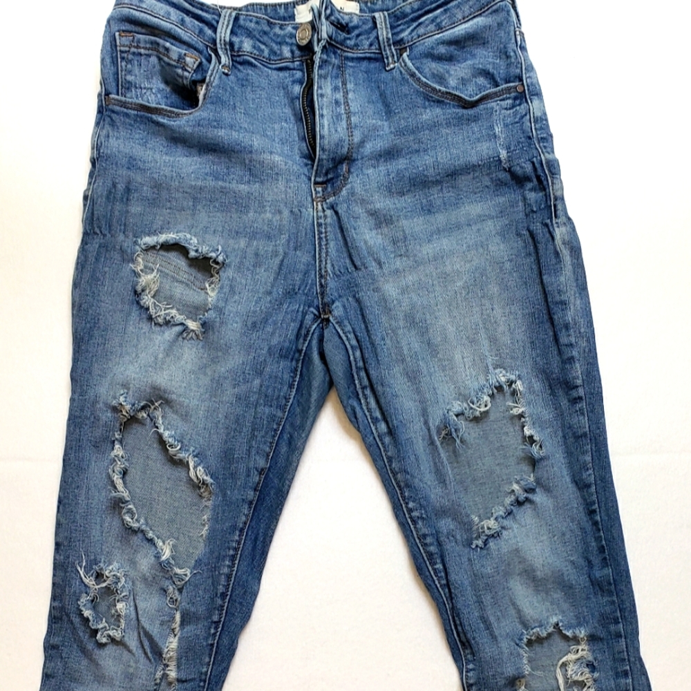 Pacsun destroyed and distressed skinniest jeans, Blue Jeans Size: 27
